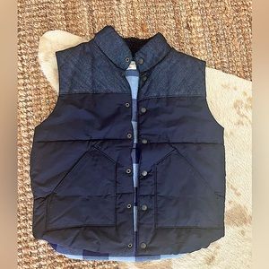 Mens Fleece Lined Puffer & Denim Vest